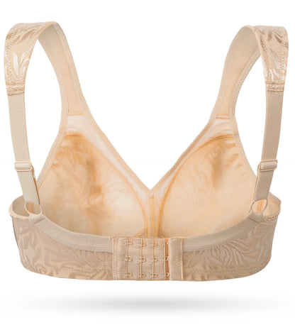 Women'S Full Coverage plus Size Bra Non Padded Wireless Minimizer Bra, Dark Nude 46H